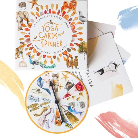 Yoga Cards for Kids with Spinner Set