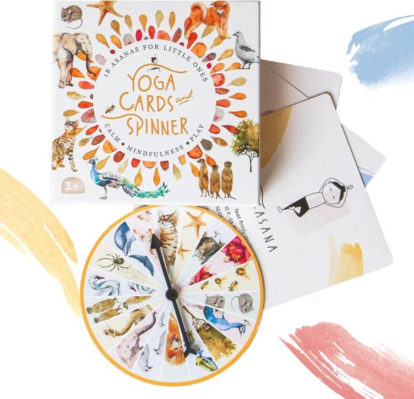 Yoga Cards for Kids with Spinner Set