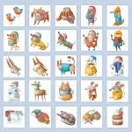 Kids Temporary Tattoos - Winter Holidays