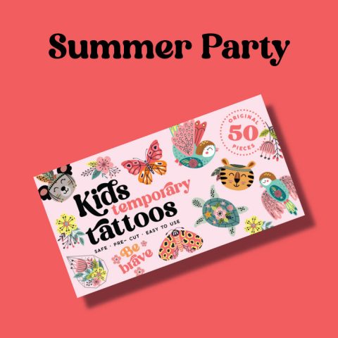 Kids Temporary Tattoos - Summer Party