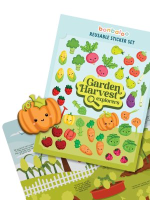Garden Sticker Set for Kids | 42 Reusable Puffy Stickers