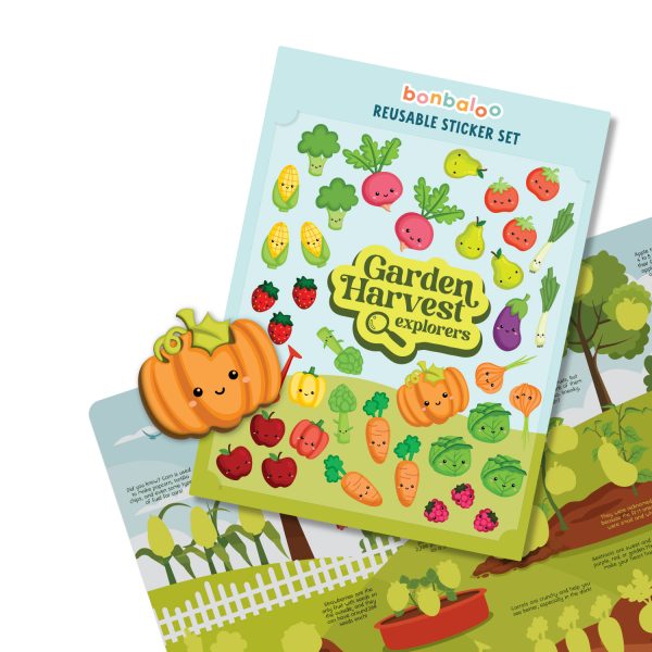 Garden Sticker Set for Kids | 42 Reusable Puffy Stickers